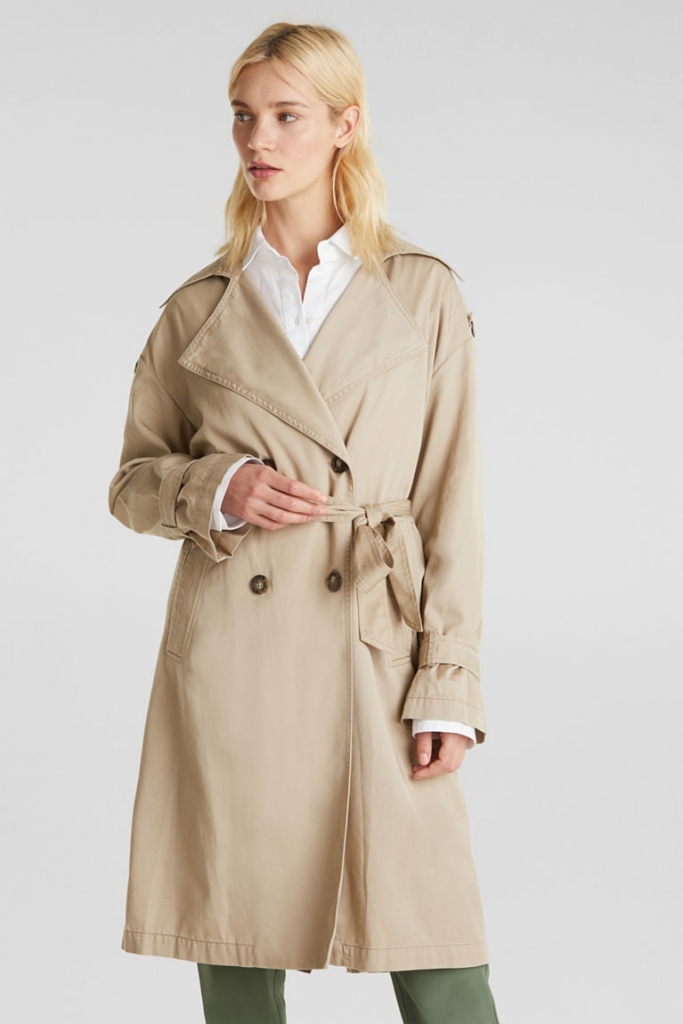 Trench ESPRIT 030EE1G305 Beige ESPRIT Vêtements de marque
