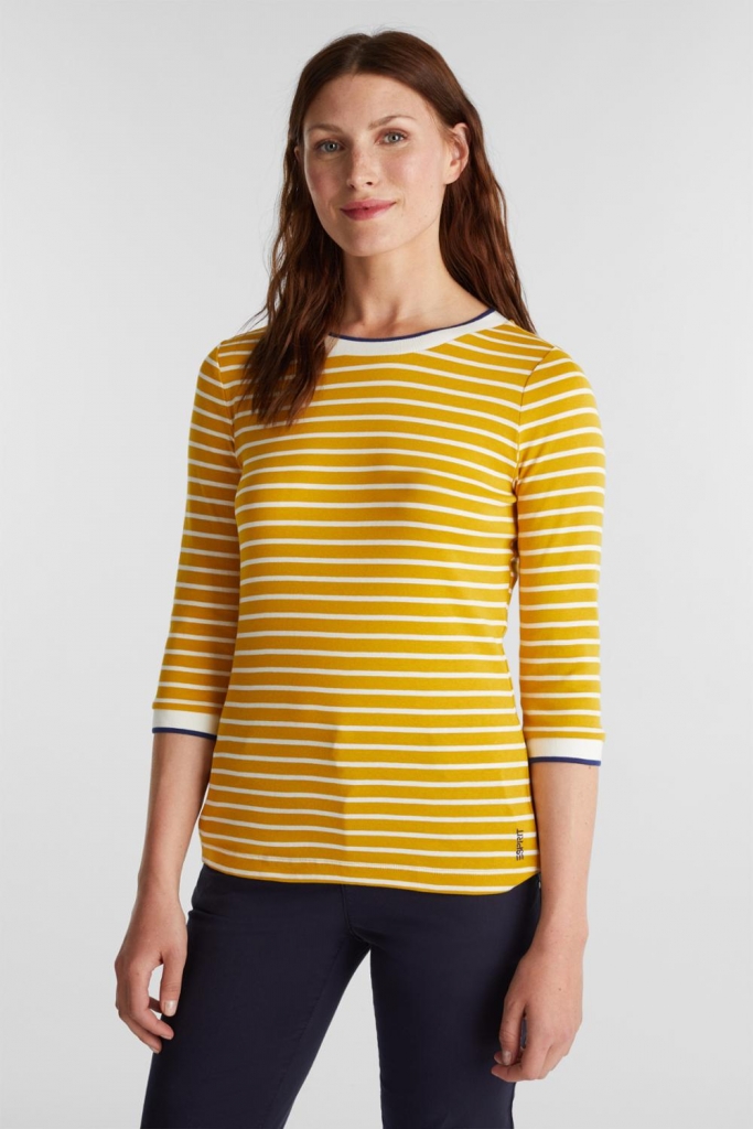 Tee shirt ESPRIT 080EE1K346 Brass yellow ESPRIT Vêtements de marque