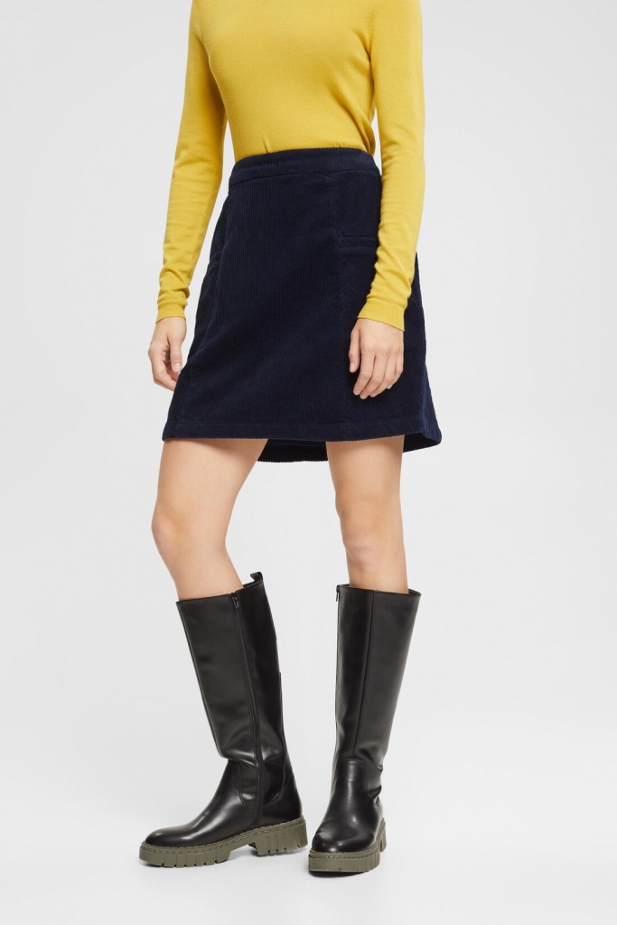 Jupe ESPRIT 102EE1D312 Navy ESPRIT - V??tements de marque : mesvetementsdemarque.com