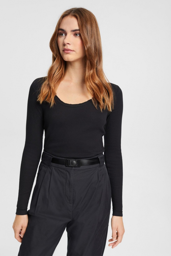 Tee shirt ESPRIT 112EE1K314 Black ESPRIT Vêtements de marque