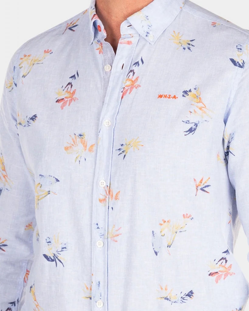 Chemise de pêche homme Ocean Coast 2XL ventilée manches courtes bleu