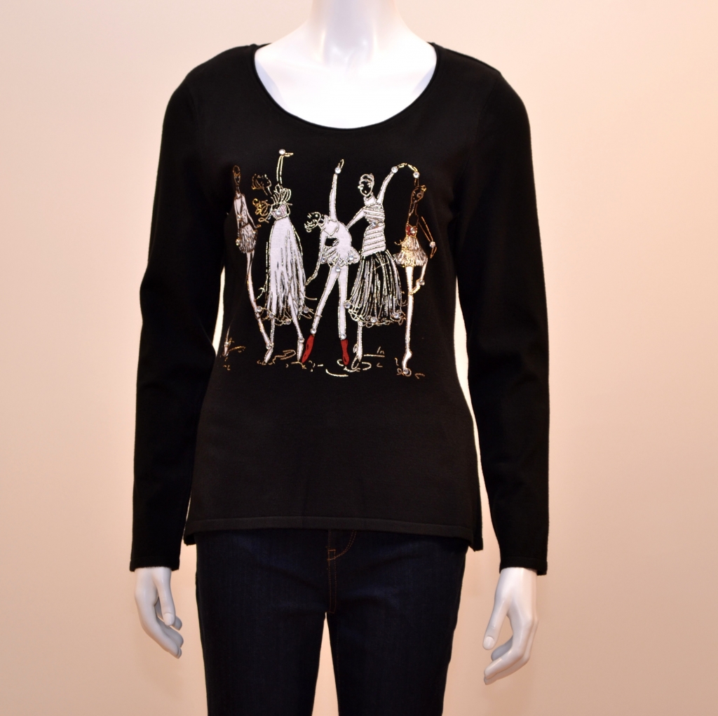 Pull PAUSE CAFE 637.30 Noir/blanc PAUSE CAFE - Vêtements de marque ...