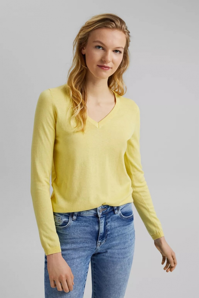 Esprit pull jaune femme