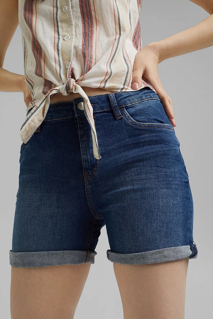 Short EDC by ESPRIT 991CC1C302 Blue dark wash EDC by ESPRIT Vetements de marque mesvetementsdemarque
