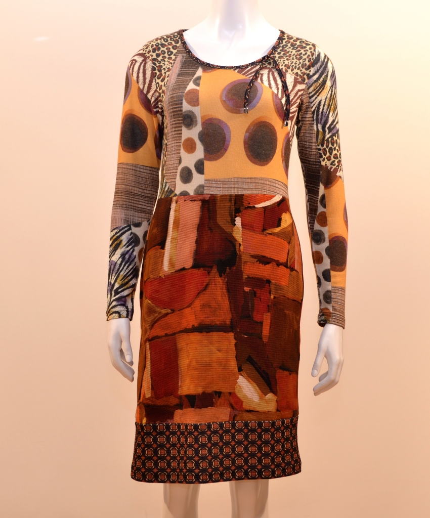Robe OLIVIER PHILIPS R552 ImprimÃ© brique OLIVIER PHILIPS - VÃªtements de marque 