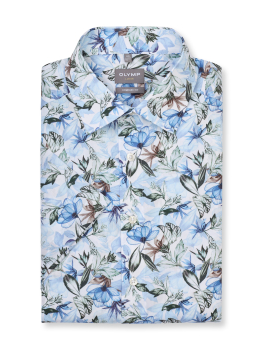 Chemisette OLYMP LUXOR COMFORT FIT NEW KENT IMPRIME 1034/12 Bleu
