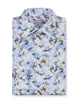 Chemise OLYMP LUXOR COMFORT FIT NEW KENT IMPRIME 1034/14 Bleu