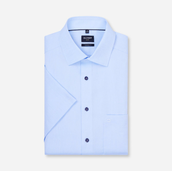 Chemisette OLYMP LUXOR COMFORT FIT NEW KENT FAUX UNI 1046/12 Bleu