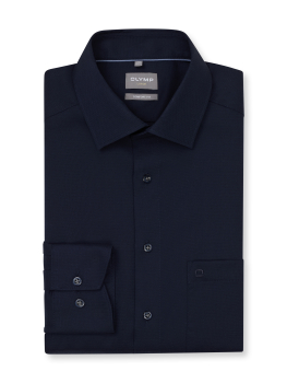 Chemise OLYMP LUXOR COMFORT FIT NEW KENT FAUX UNI 1046/14 Marine