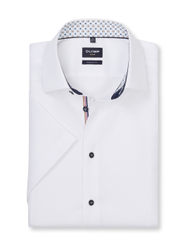 Chemisette OLYMP LUXOR MODERN FIT NEW KENT FAUX UNI 1200/12 Blanc