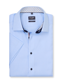 Chemisette OLYMP LUXOR MODERN FIT NEW KENT FAUX UNI 1200/12 Bleu