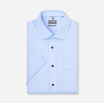 Chemisette OLYMP LUXOR MODERN FIT NEW KENT FAUX UNI 1246/12 Bleu