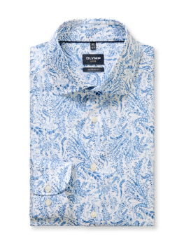 Chemise OLYMP LUXOR MODERN FIT GLOBAL KENT IMPRIME 1274/14 BLeu