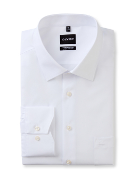 Chemise OLYMP LUXOR COMFORT FIT BIG NEW KENT UNI 1411/64 Blanc