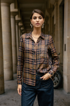 Chemise FREEMAN T PORTER CALI CHECKS 26328306 Cinnamon