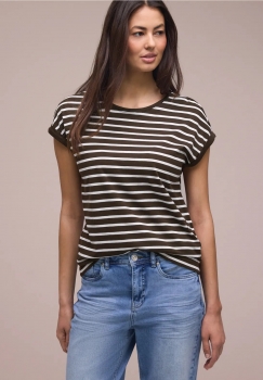 Tee shirt STREET ONE 324680 Espresso brown