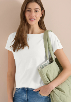 Tee shirt CECIL 325304 Vanilla white