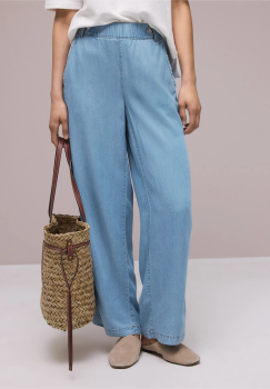 Pantalon STREET ONE 379817 Light blue soft wash