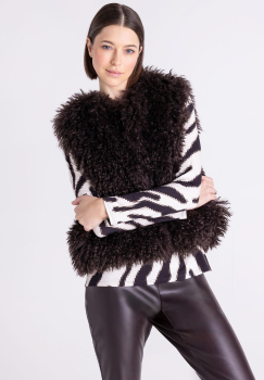 Gilet sans manche TUZZI 422.851 Dark chocolate