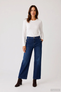 Jean ANNA MONTANA MILA WIDE FIT TORONTO 6652 Ink blue used