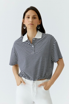 Polo OUI 97193 Bleu/blanc