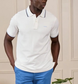 Polo MISE AU GREEN 1POBEDISON Blanc cassé